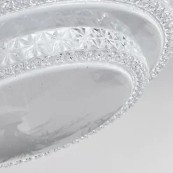 Plafonnier Roseto LED Transparent, Blanc, 1 lumière, Télécommandes