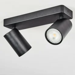 Plafonnier Rubeltein Noir, 2 lumières