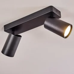 Plafonnier Rubeltein Noir, 2 lumières