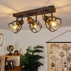 Plafonnier Russu Gris, 3 lumières