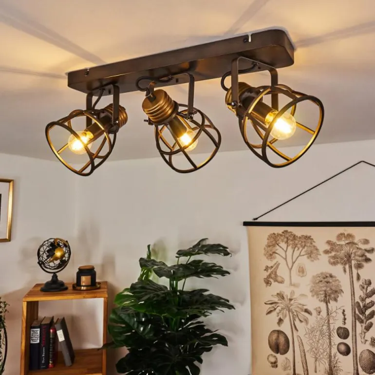 Plafonnier Russu Gris, 3 lumières