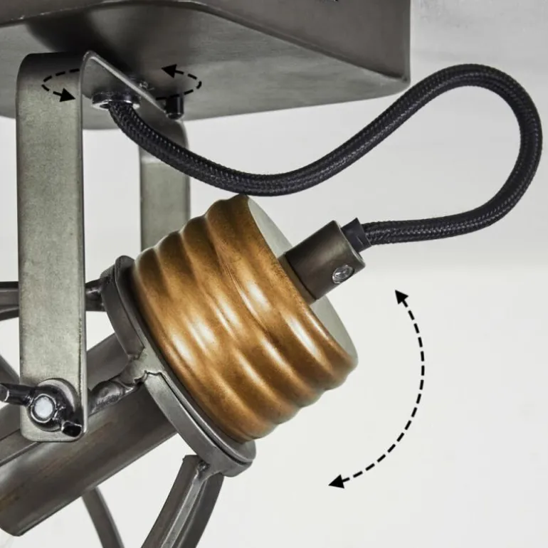 Plafonnier Russu Gris, 3 lumières