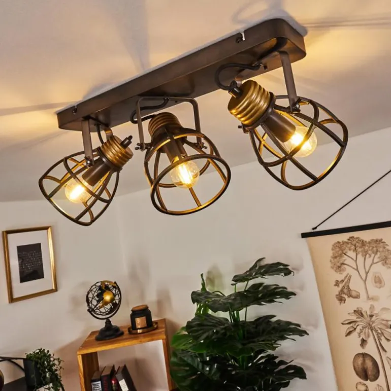 Plafonnier Russu Gris, 3 lumières