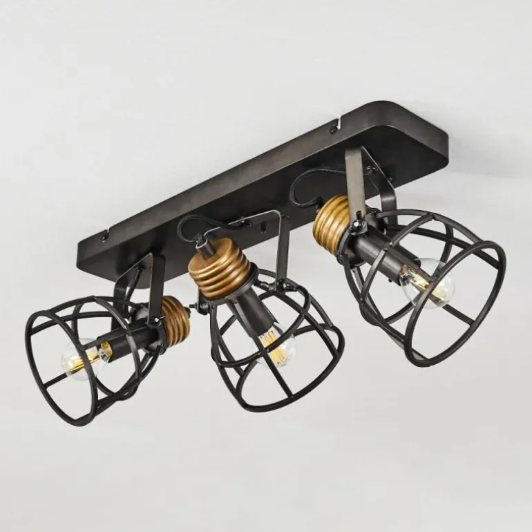 Plafonnier Russu Gris, 3 lumières