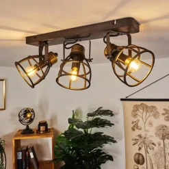 Plafonnier Russu Gris, 3 lumières