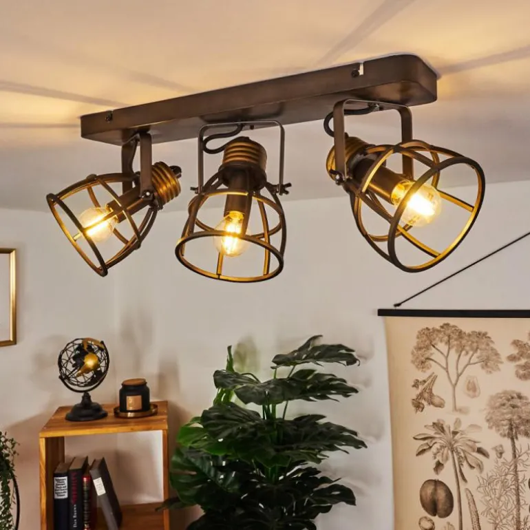 Plafonnier Russu Gris, 3 lumières