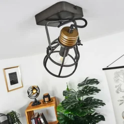 Plafonnier Russu Gris, 1 lumière