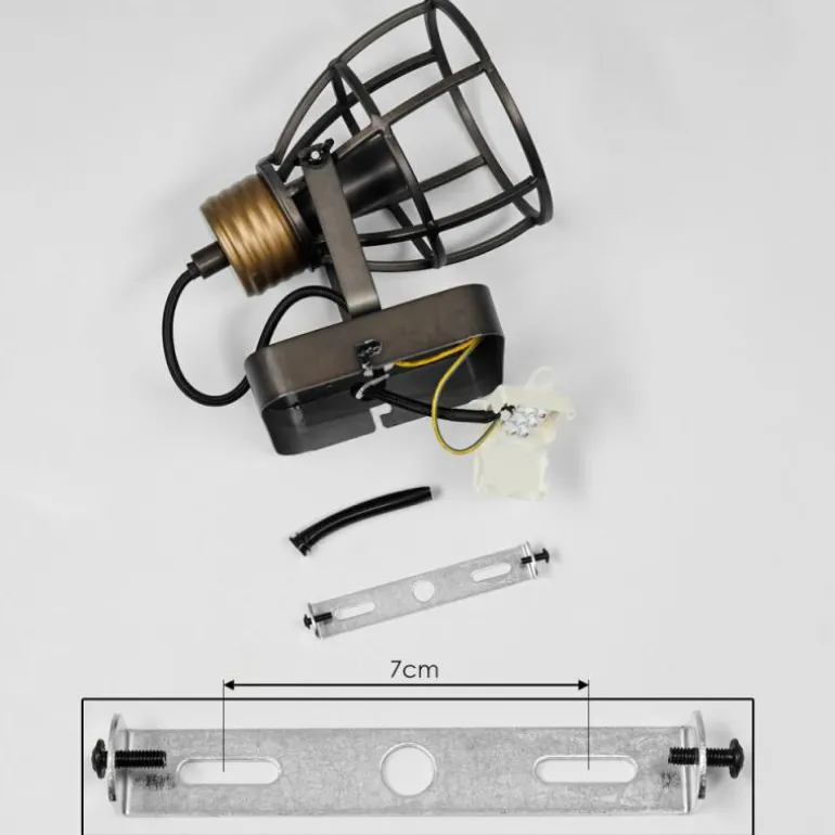 Plafonnier Russu Gris, 1 lumière