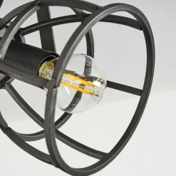 Plafonnier Russu Gris, 1 lumière