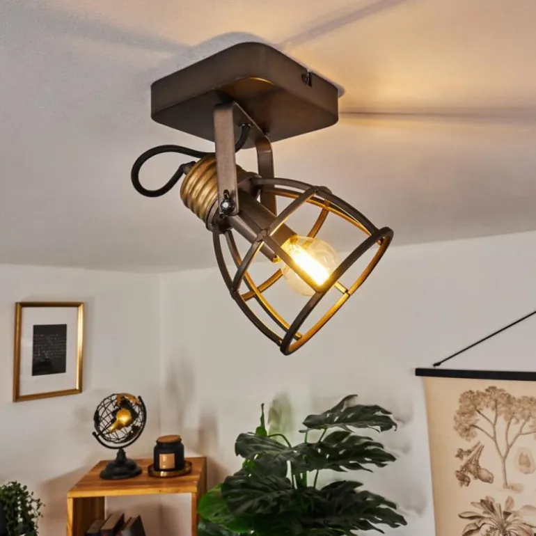 Plafonnier Russu Gris, 1 lumière