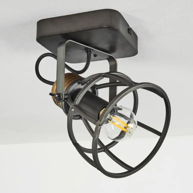 Plafonnier Russu Gris, 1 lumière