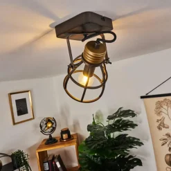 Plafonnier Russu Gris, 1 lumière