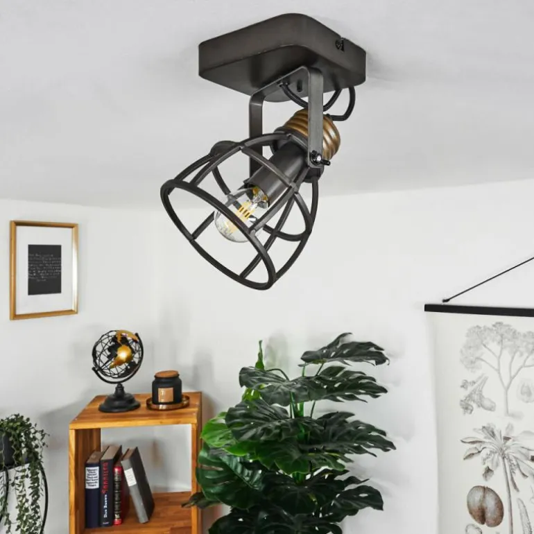 Plafonnier Russu Gris, 1 lumière