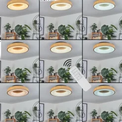 Plafonnier Sachseln LED Noir, 1 lumière