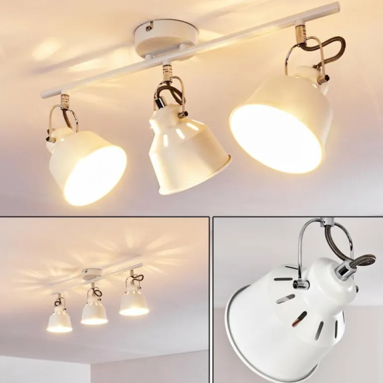 Plafonnier Safari Blanc, 3 lumières