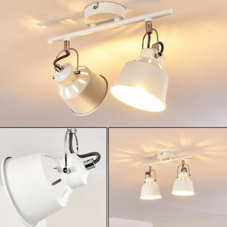 Plafonnier Safari Blanc, 2 lumières