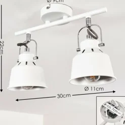 Plafonnier Safari Blanc, 2 lumières