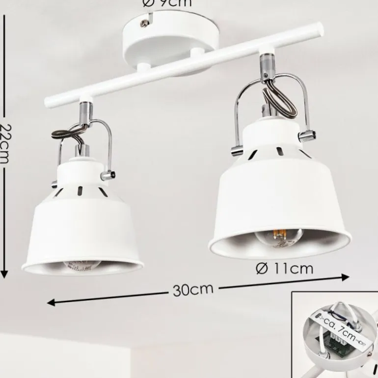 Plafonnier Safari Blanc, 2 lumières