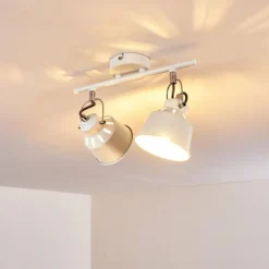 Plafonnier Safari Blanc, 2 lumières