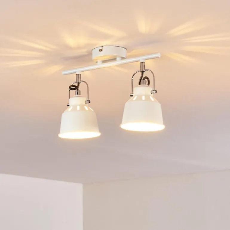Plafonnier Safari Blanc, 2 lumières