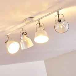 Plafonnier Safari Blanc, 4 lumières