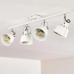 Plafonnier Safari Blanc, 4 lumières