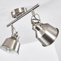 Plafonnier Safari Chrome brossé, 2 lumières