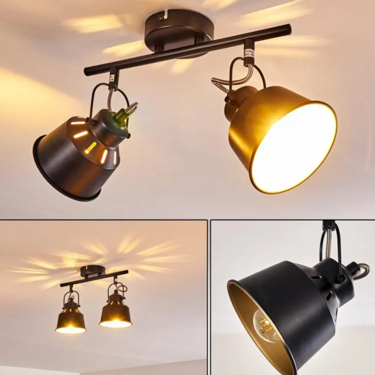 Plafonnier Safari Noir, 2 lumières