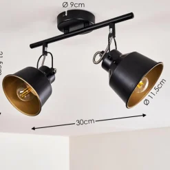 Plafonnier Safari Noir, 2 lumières