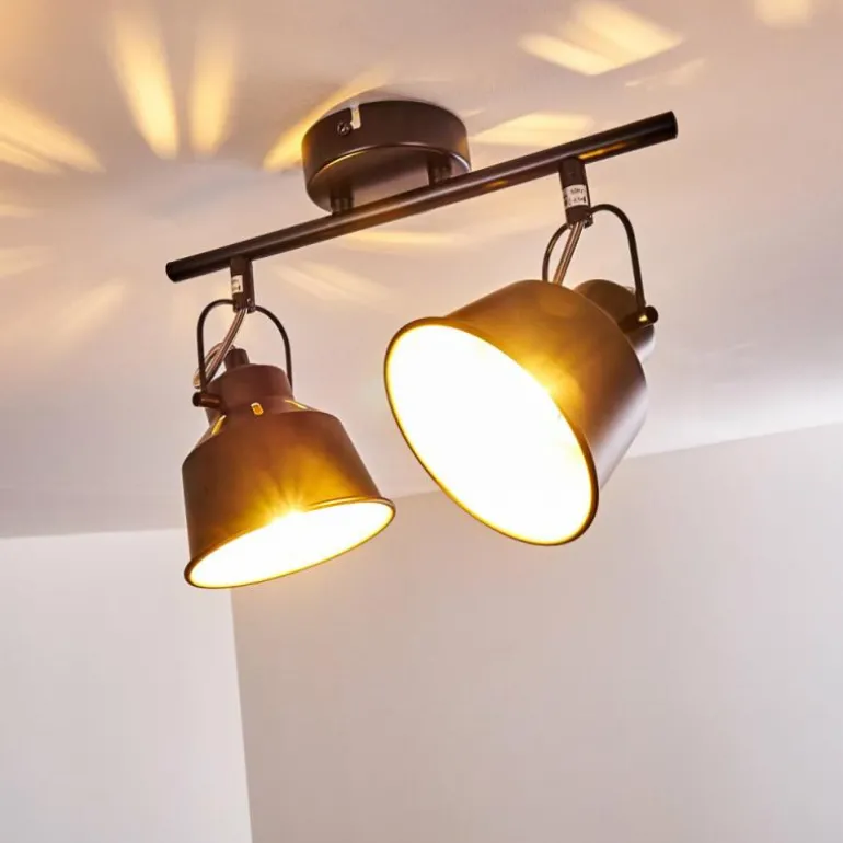 Plafonnier Safari Noir, 2 lumières