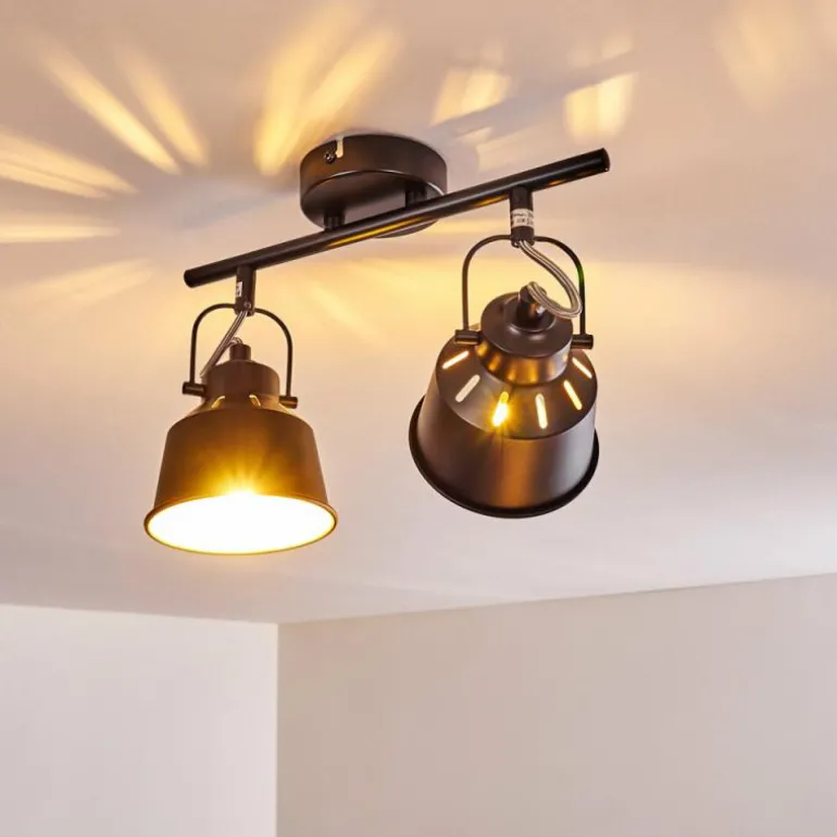 Plafonnier Safari Noir, 2 lumières