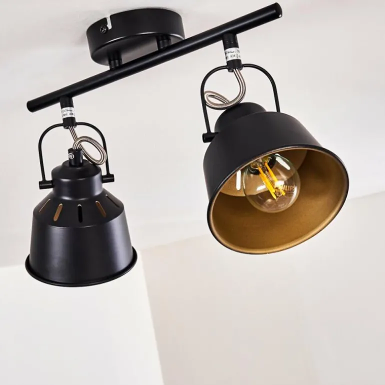 Plafonnier Safari Noir, 2 lumières