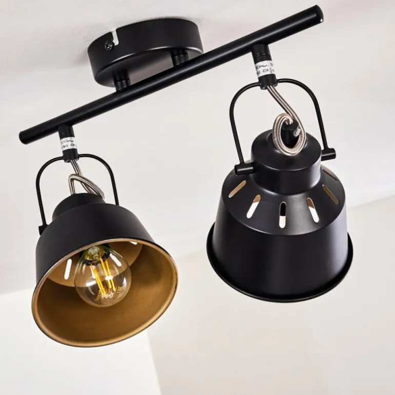 Plafonnier Safari Noir, 2 lumières