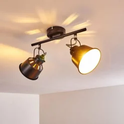 Plafonnier Safari Noir, 2 lumières