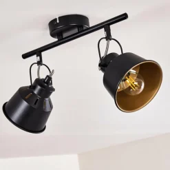 Plafonnier Safari Noir, 2 lumières