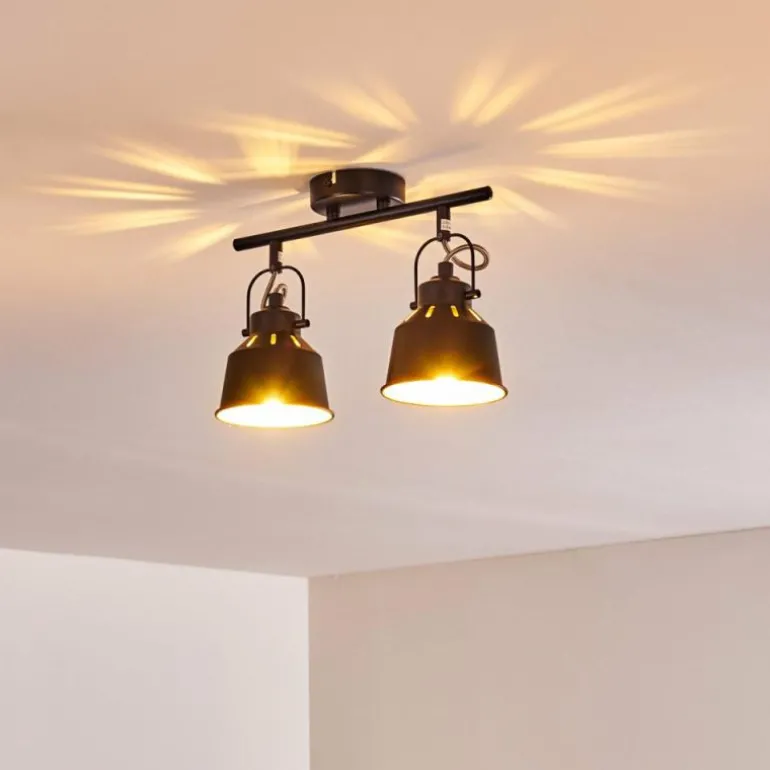 Plafonnier Safari Noir, 2 lumières