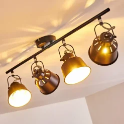 Plafonnier Safari Noir, 4 lumières