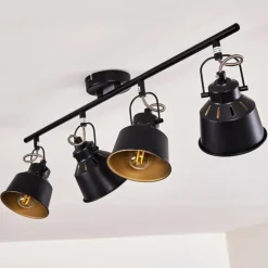 Plafonnier Safari Noir, 4 lumières