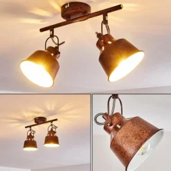 Plafonnier Safari Rouille, 2 lumières