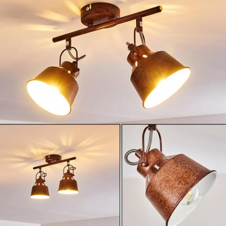Plafonnier Safari Rouille, 2 lumières