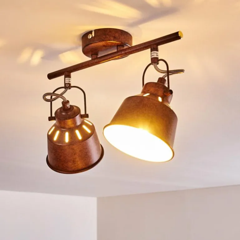 Plafonnier Safari Rouille, 2 lumières