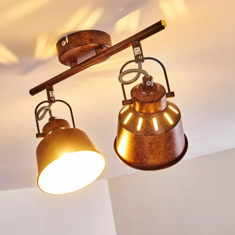 Plafonnier Safari Rouille, 2 lumières