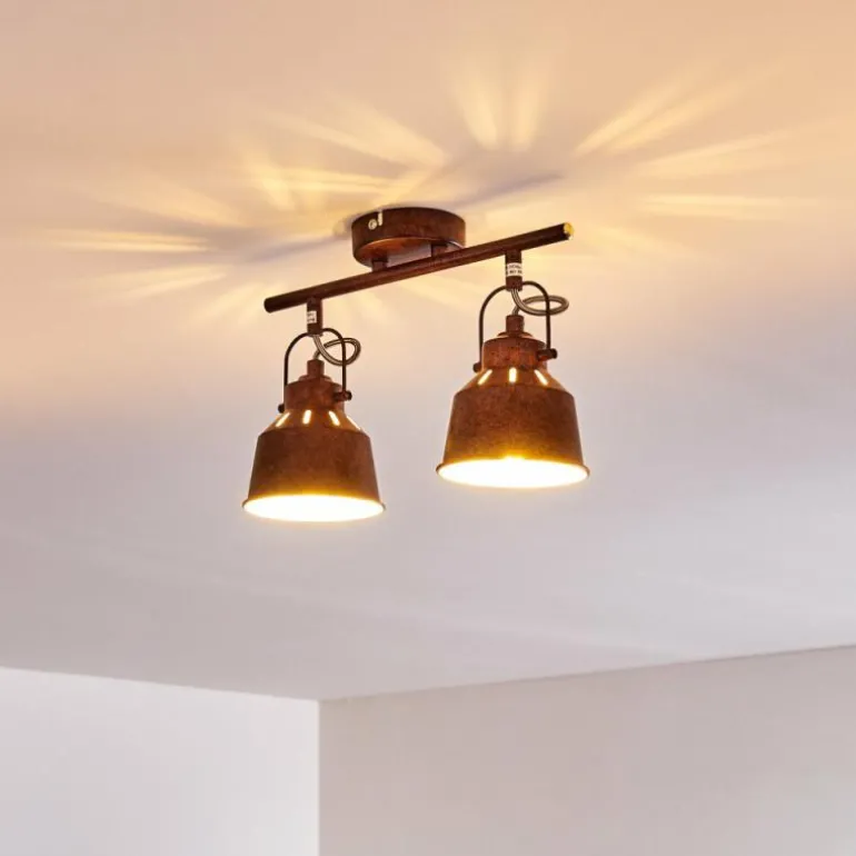 Plafonnier Safari Rouille, 2 lumières