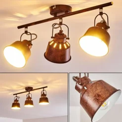 Plafonnier Safari Rouille, 3 lumières