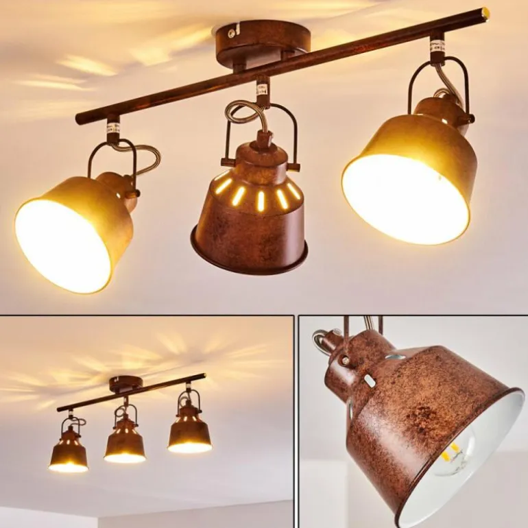 Plafonnier Safari Rouille, 3 lumières