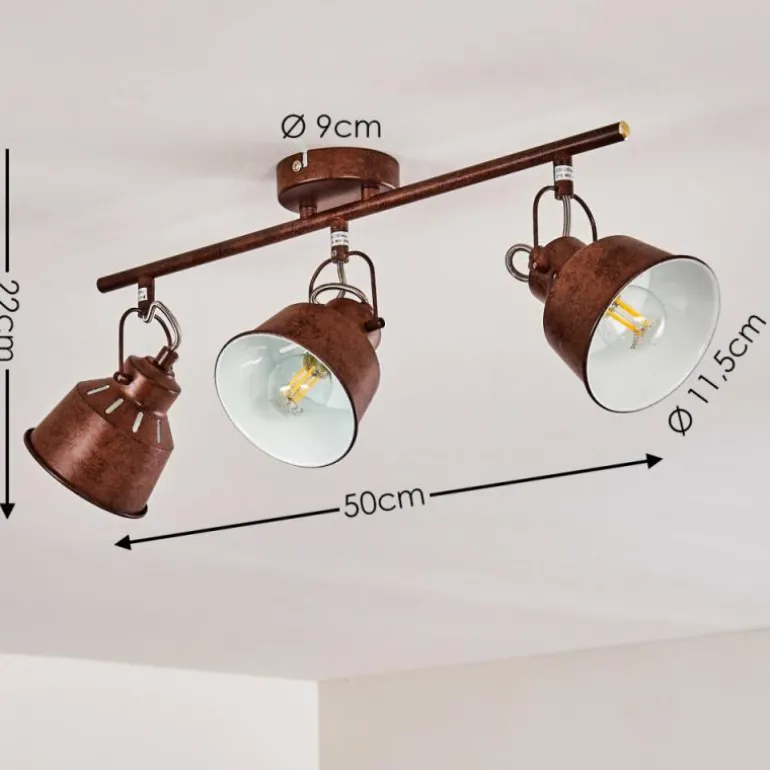 Plafonnier Safari Rouille, 3 lumières