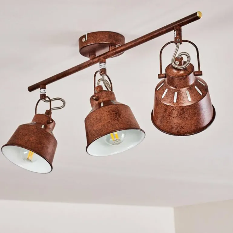 Plafonnier Safari Rouille, 3 lumières
