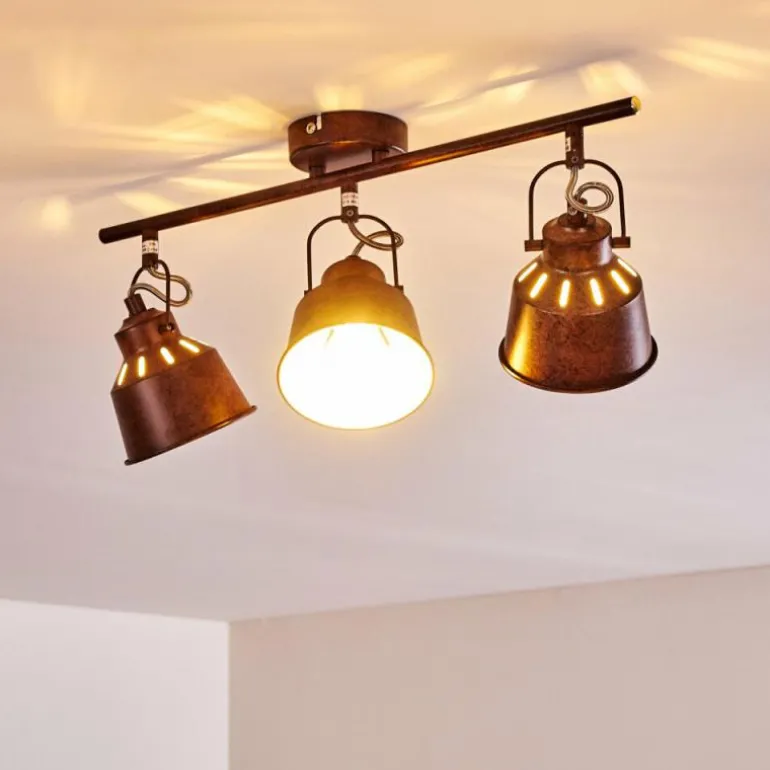 Plafonnier Safari Rouille, 3 lumières
