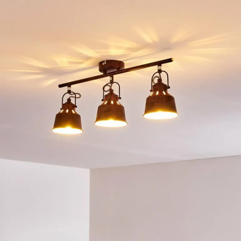 Plafonnier Safari Rouille, 3 lumières