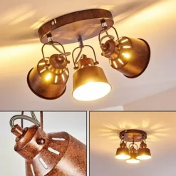 Plafonnier Safari Rouille, 3 lumières